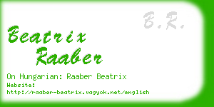 beatrix raaber business card